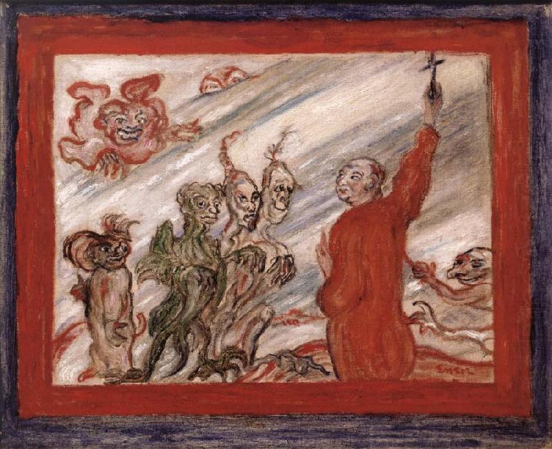 Devils Tormenting a Monk, James Ensor